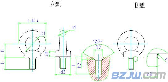 吊环螺栓 螺母