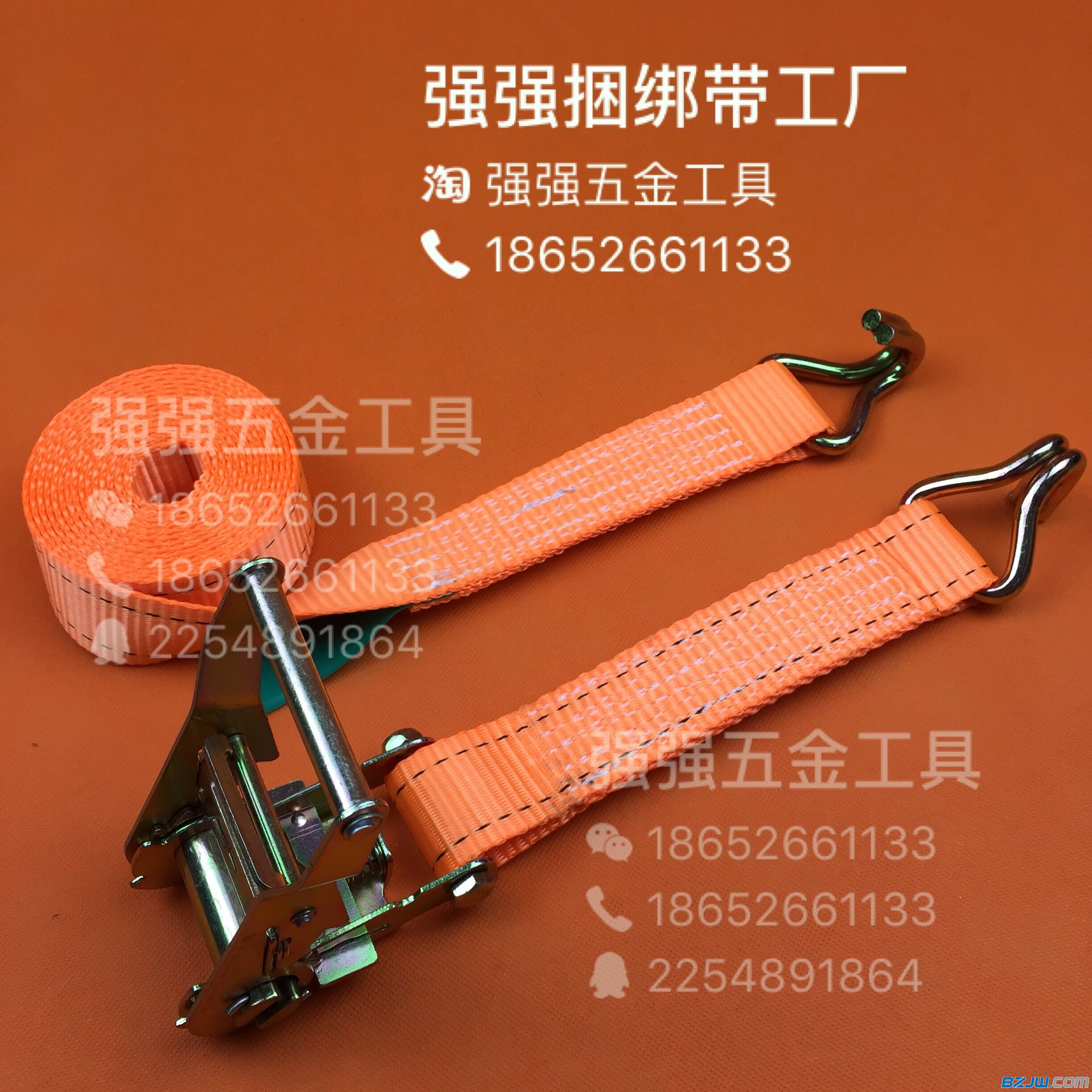 货物捆绑带小货车带钩拉紧器汽车捆绑器38mm2吨集装箱紧固器